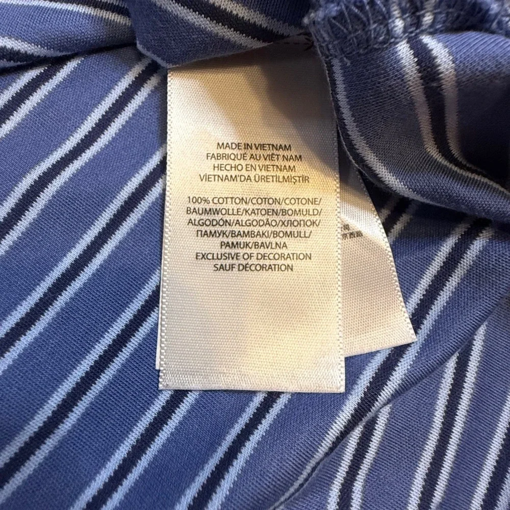 Polo Ralph Lauren Mens XL Classic Fit Blue White Striped Soft‎ Polo Shirt